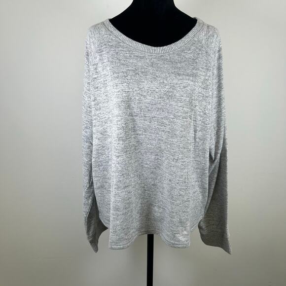 NWT Live Love Lounge Gray Heathered Sweater, Sz XXL - Picture 2 of 8